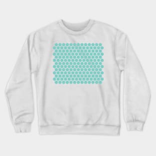 teal hexagon pattern Crewneck Sweatshirt